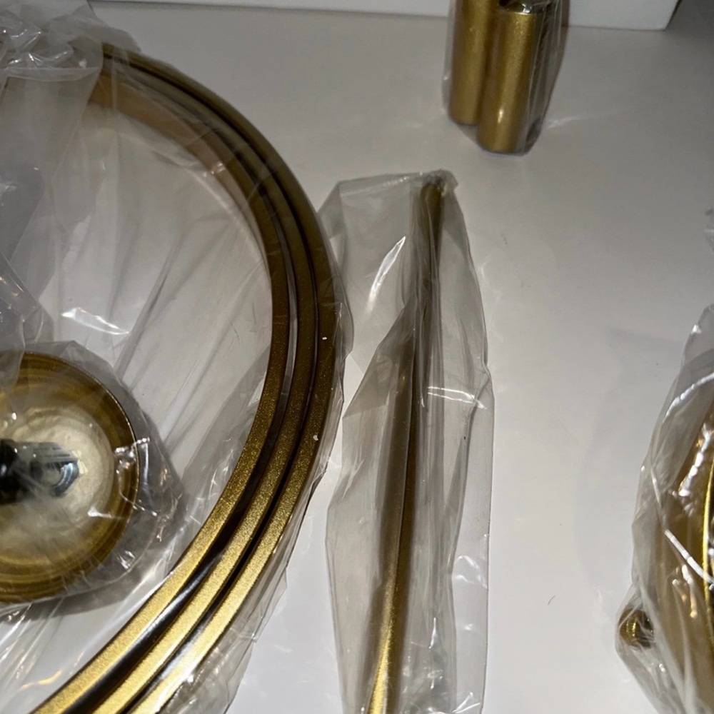 Gold Orb Chandelier Light Fixture - Picture 10 of 12